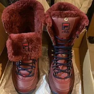 Fila Shoes Fila Boots Womens Warm Cozy Beautiful Maroon And